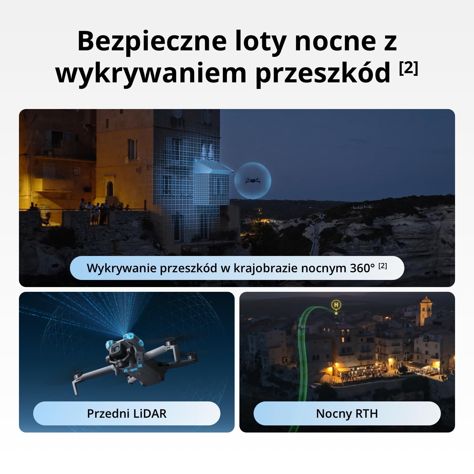DJI Mini 5 Pro Ultralekki i składany dron z kamerą, matryca CMOS 1″, dookolne wykrywanie przeszkód, ActiveTrack 360°, obrót gimbala 225°, zasięg transmisji 20 km, dron 4K dla początkujących