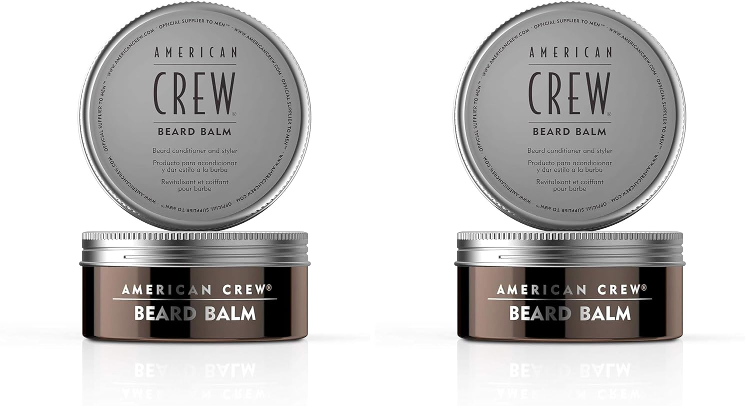 AMERICAN CREW Beard Balm, Conditioner & Styler, Sweet Almond Oil, Shea Butter, 2.1 Fl Oz (Pack of 2)