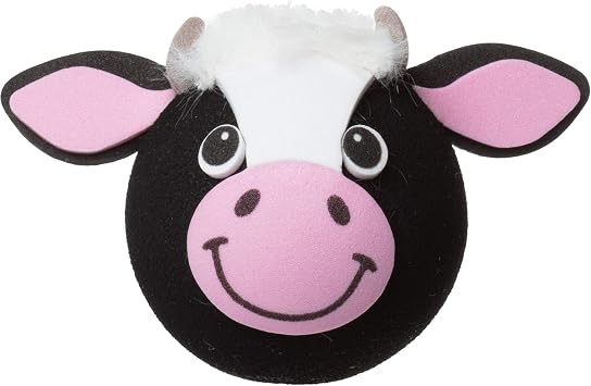 Cute Cow Bull Car Decor Antenna Topper Auto Accessory - Fits Thin Style Antenna