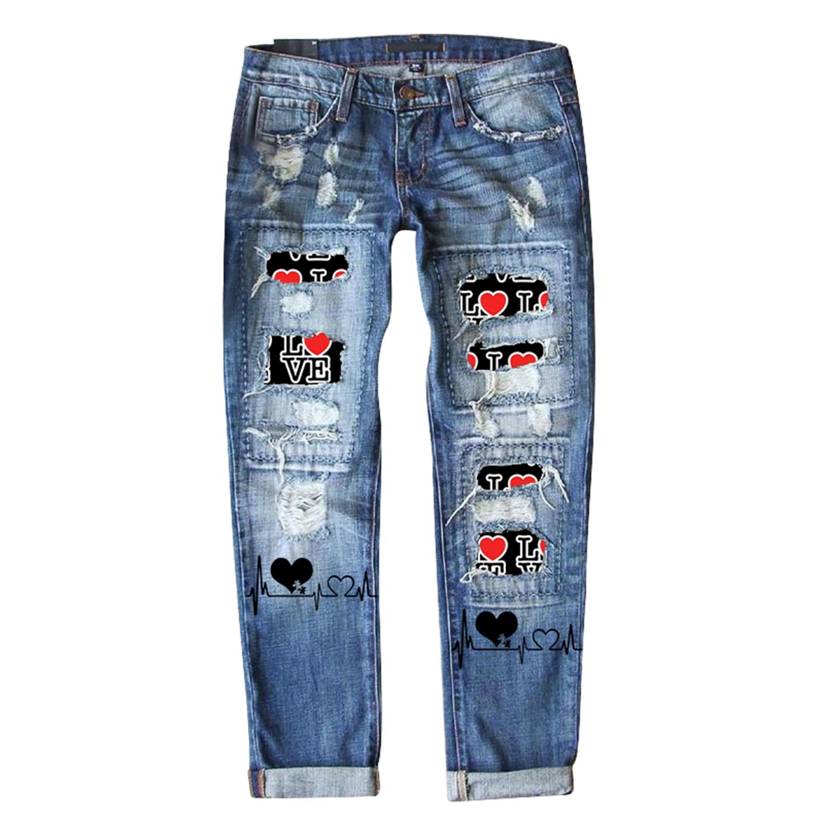 Pantalones Vaqueros Mujer Con Brillantes Elásticos Bolsillos Tallas Grandes Bootcut Cintura Deportes Campana Elefante Rectos para Detalles de y Estampado Moderno en Tiro Medio Comodidad Diaria