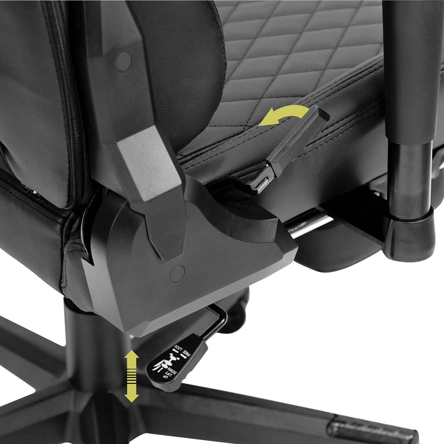 Silla Gaming de Ordenador Dark con Reposapiés y Asiento de Nylon Color Negro