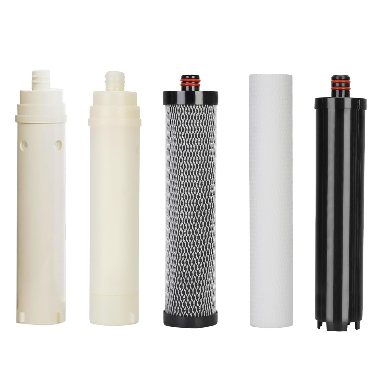 Ultra Filtration Water Filter Replacement Cartridge, PP/T33/CTO/RFC/UF Filter for Under Sink Water Filters, 5 Stage Filtration System Replacement Filter Reduces 99.99% Cl, Strong Adsorption Capacity