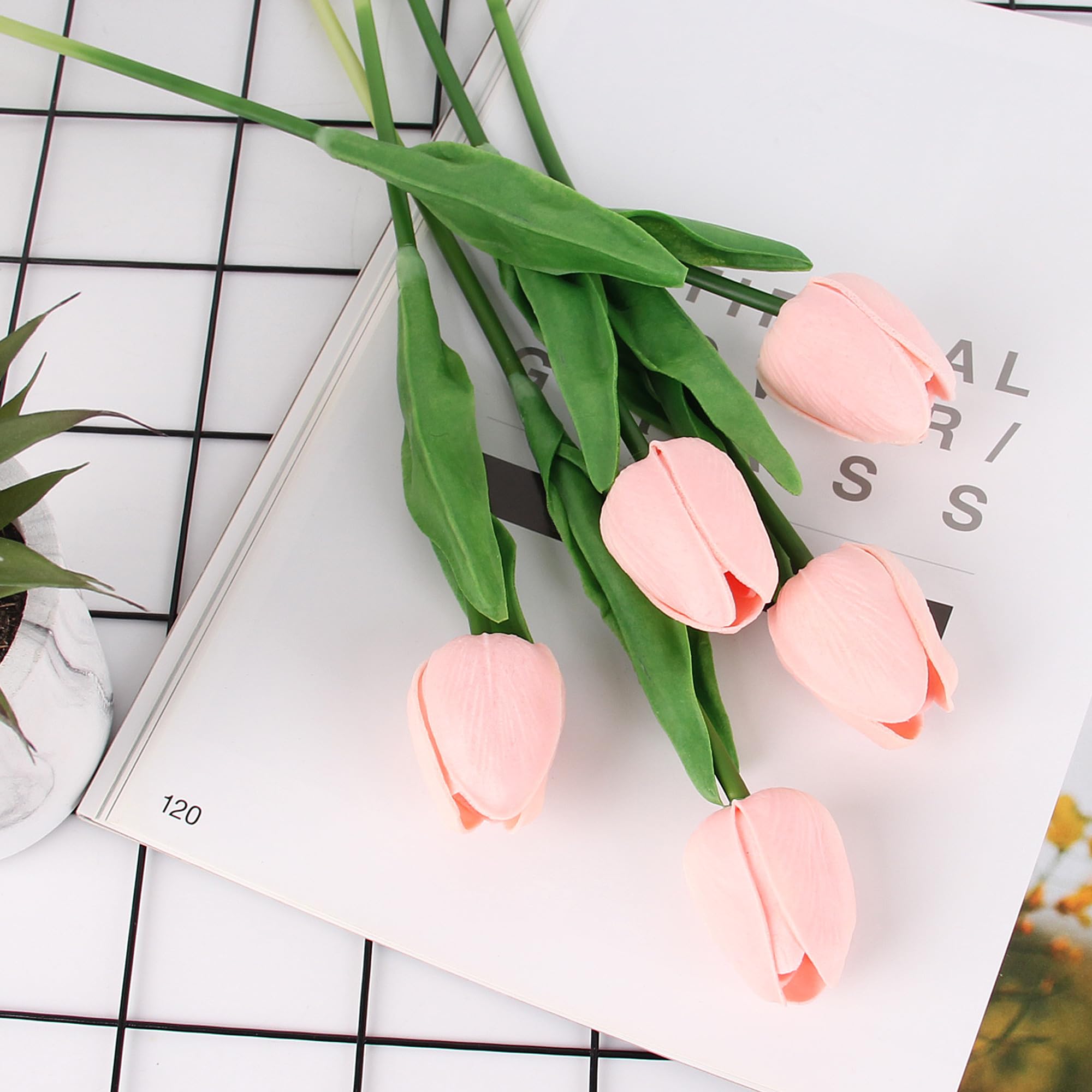 Amazon.co.jp: C APPOK 人工チューリップの花 フェイクラテックス