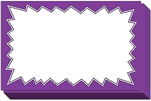 Sale Signs for Retail Stores 50pcs, Purple Starburst GSM Sales Tags