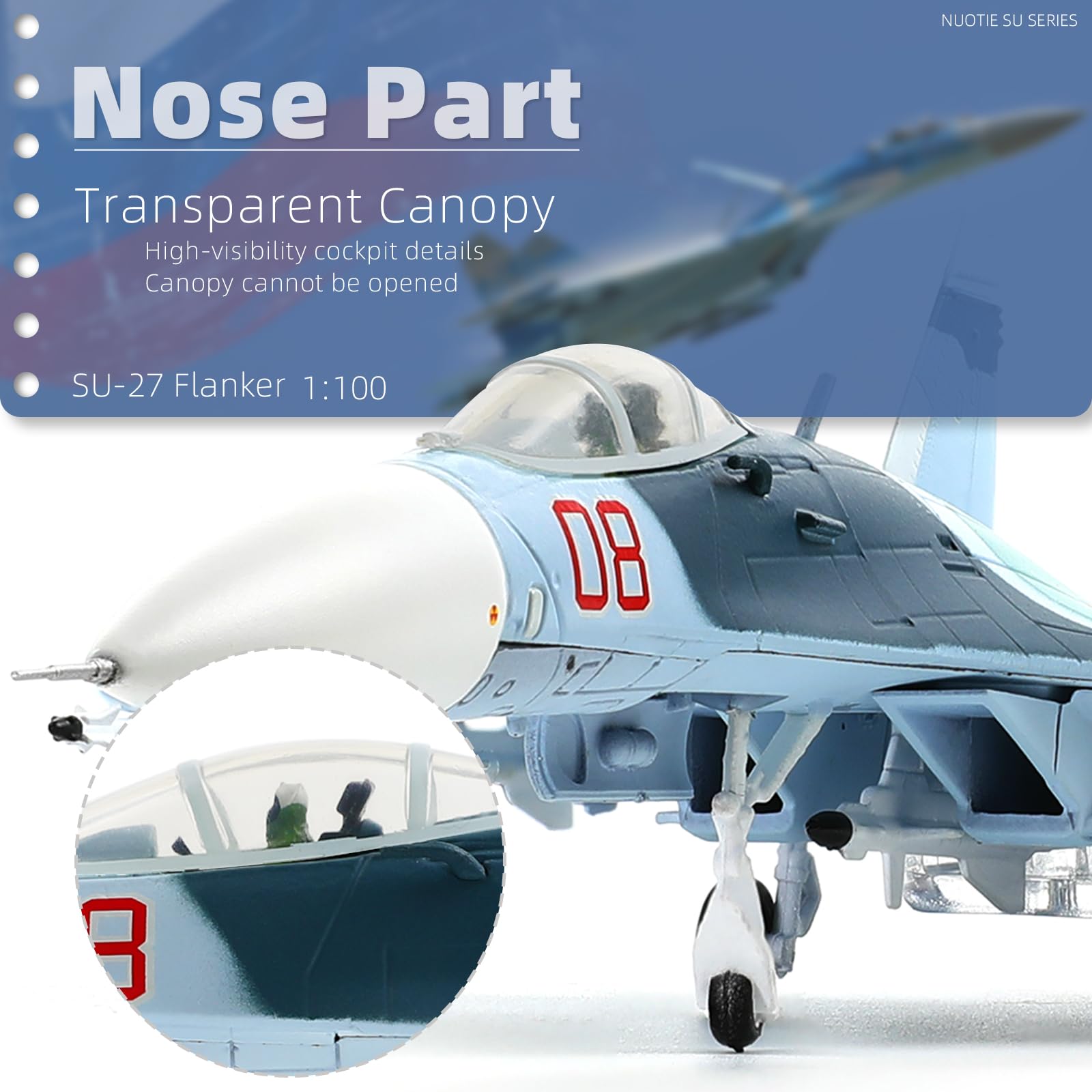 Amazon.co.jp: NUOTIE 1:100 Su-27 フランカーモデル航空機キット完成
