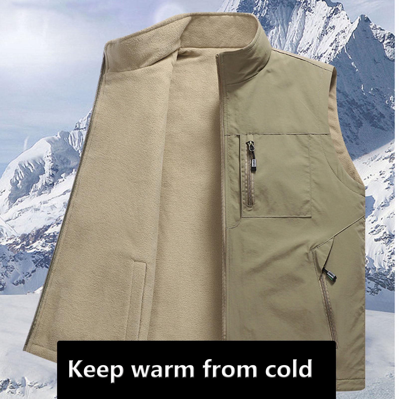 Dark Blue,M, 1Gilet Casual da Esterno da Uomo, Giacca Invernale da Pesca da Viaggio All'Aperto, Gilet da Viaggio da Pesca Safari da Lavoro All'Aperto