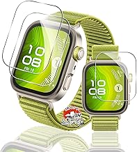 HUAWEI WATCH FIT 4 Pro Film [Set of 3] for HUAWEI WATCH FIT4 Pro Glass Film, 1.8.2 Inches, High Transmittance, Ultra-Thin, For Huawei Smartwatch, Fit4 Pro, LCD Protective Film, Shockproof, Full