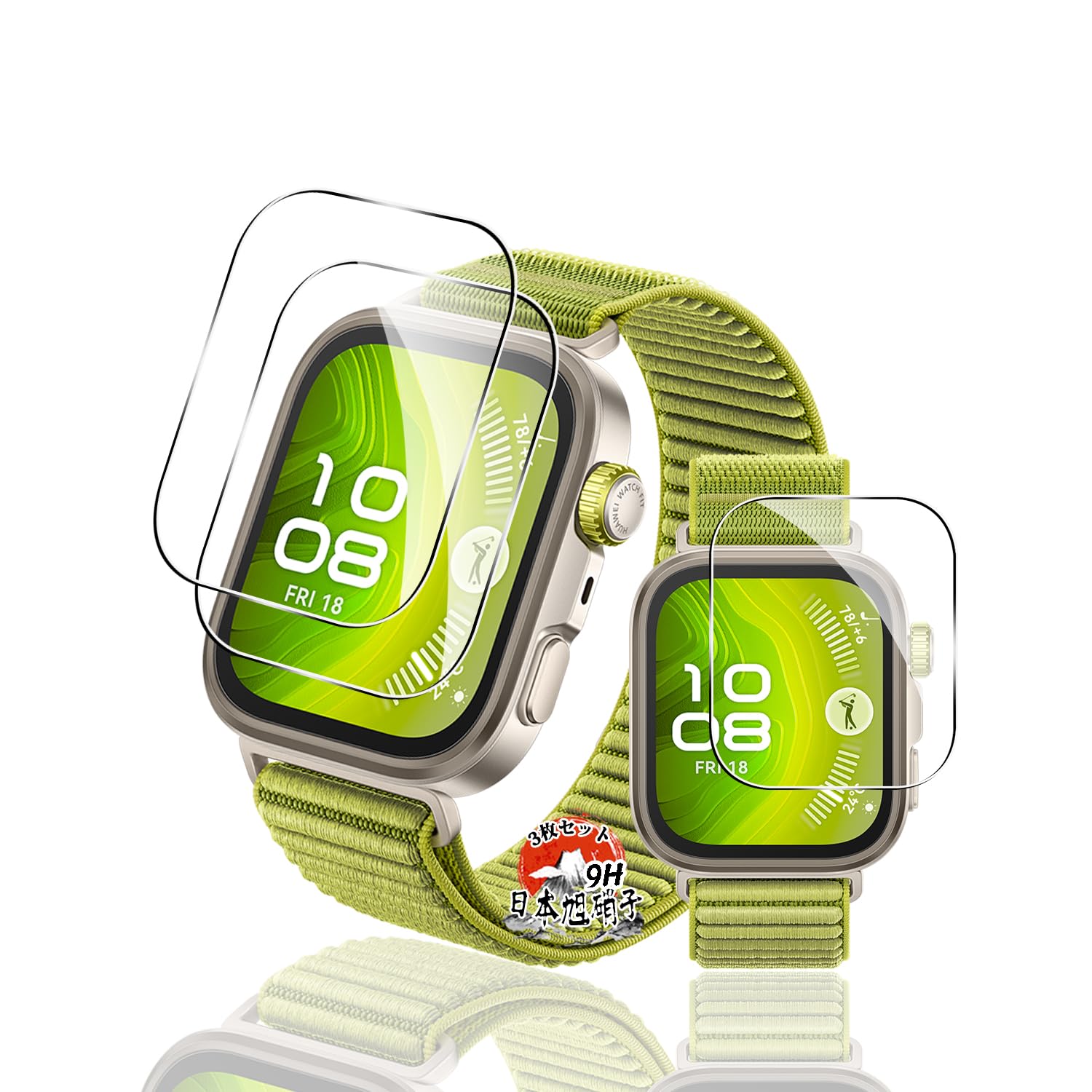 Amazon.co.jp: 用 HUAWEI WATCH FIT 4 Pro フィルム 【3枚セット 国産