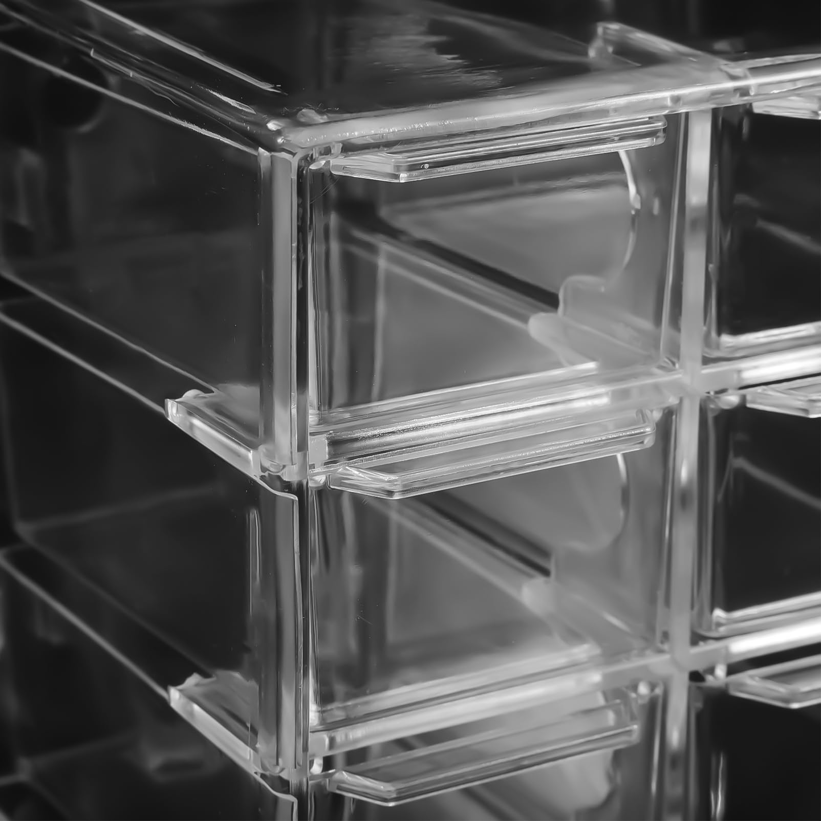 Healeved 4pezzi Organizer Per Lenti Contatto Trasparente Scatola Con Comparti Per Ottimizzare Lo Stoccaggio Design Compatto e Portatile Per Casa e Viaggi