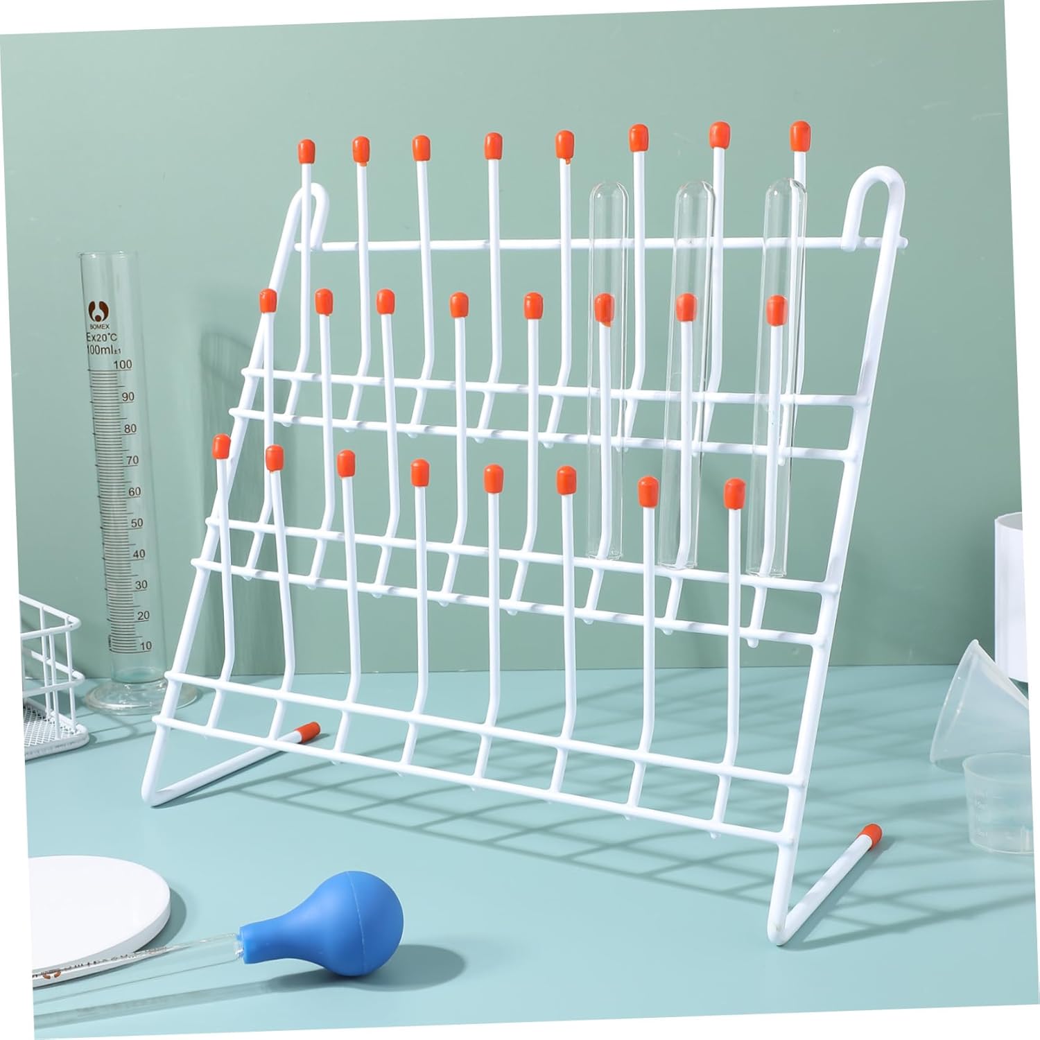 Position Drip Rack for Drying Metal Tube Draining Rack Upright Design for Home Lab
