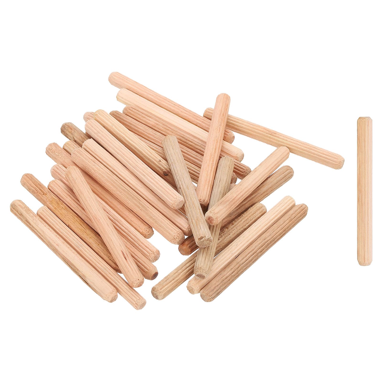 Wooden Dowel Pins - 100 Pack for Woodworking -28