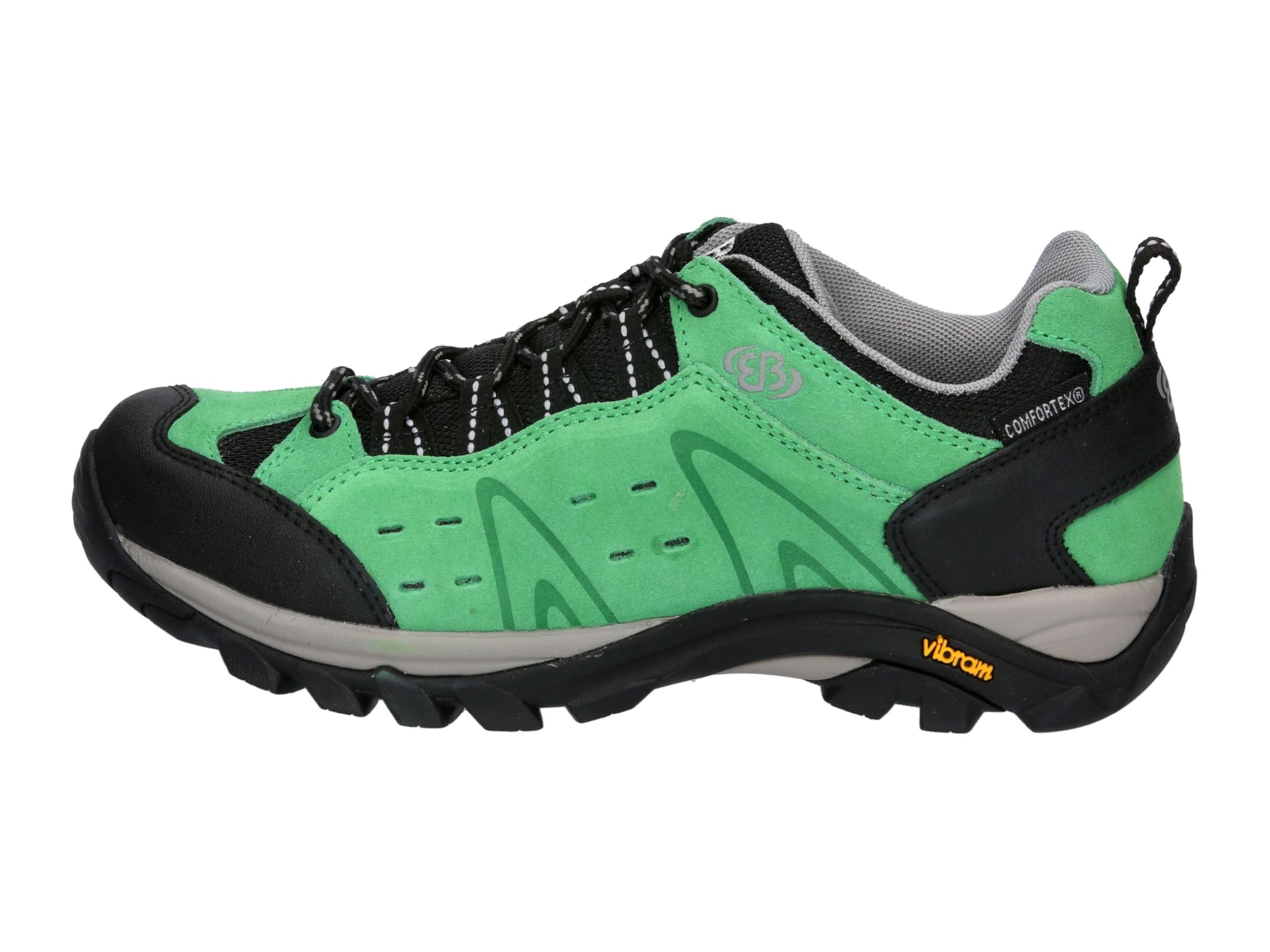 Brütting Mixte Mount Bona Low Chaussures Basses de Trekking et de randonnée, Vert/Noir, 39 EU