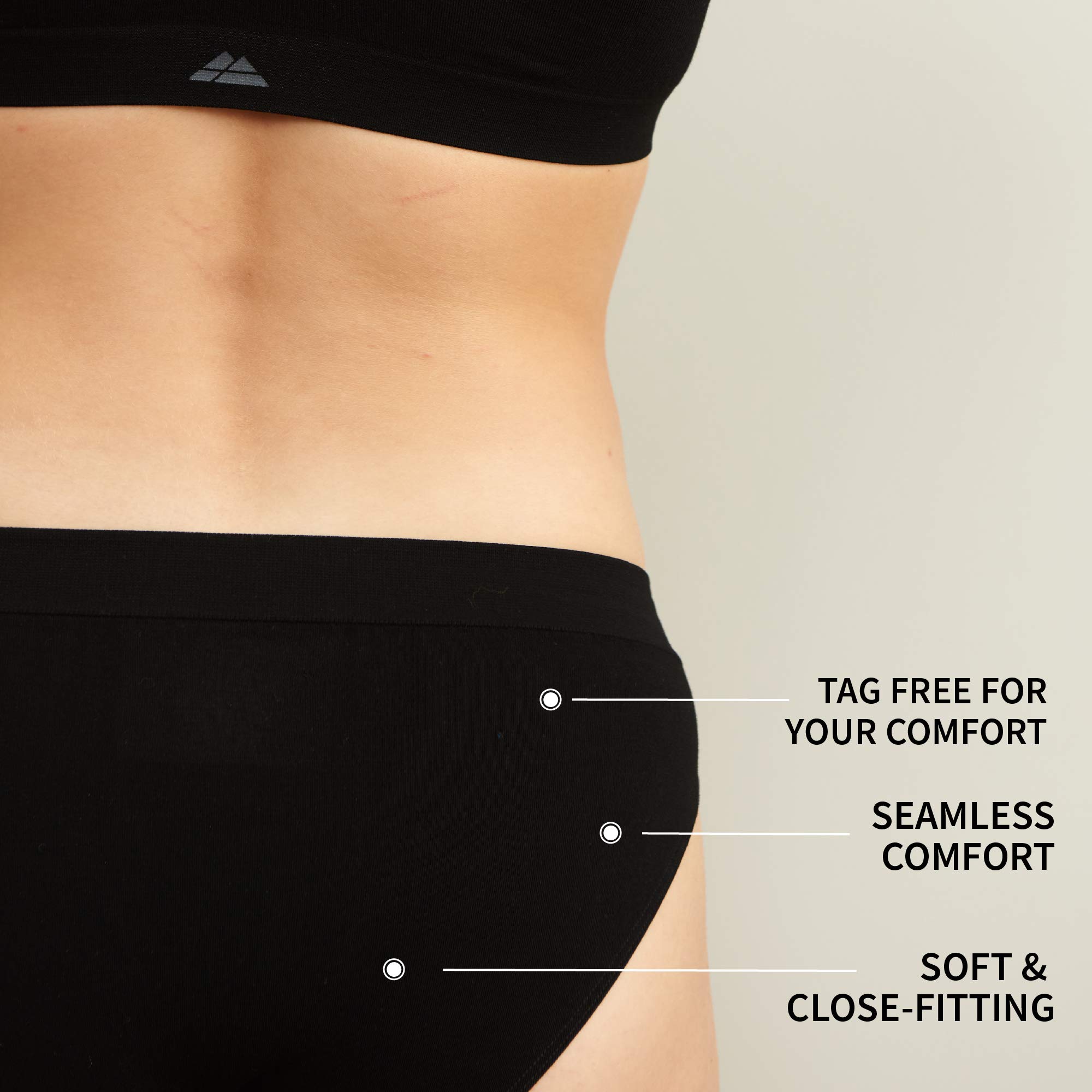 DANISH ENDURANCE Slip Donna Senza Cuciture in Fibra di bambù, Mutande Bikini Elasticizzate, 3 Paia