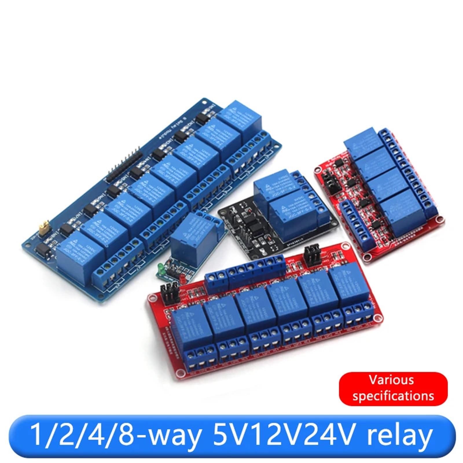 High/Low-Level-Trigger-Relaismodul, 1/2/4/6/8 Kanal, 5 V, 12 V, 24 V, intelligentes Heimsteuermodul, mit Optokoppler-Isolationsausgang(1 Channel 3.3V red)