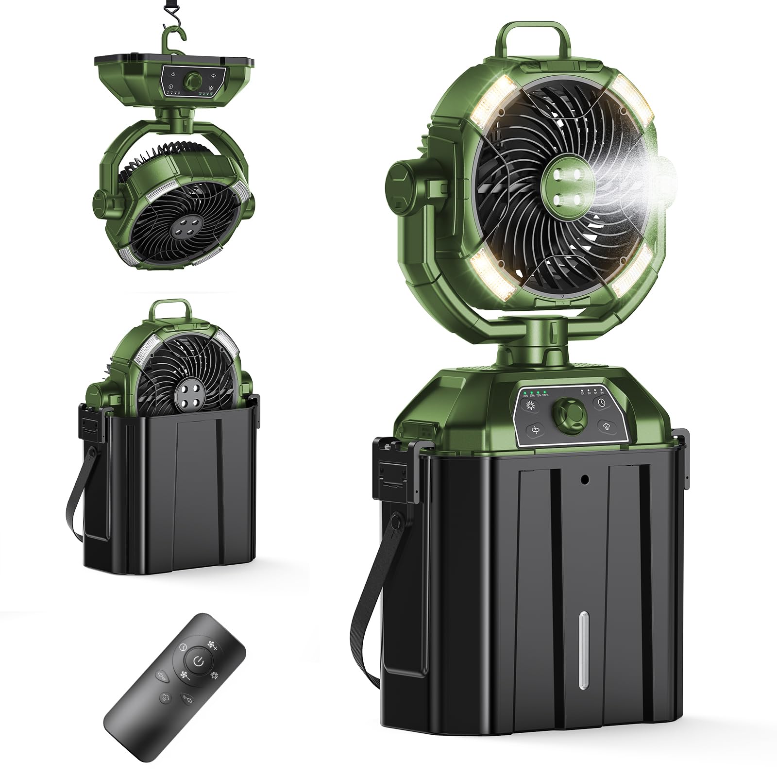 Amazon | 【Amazon 限定ブランド】ミストファン キャンプ 扇風機 自動