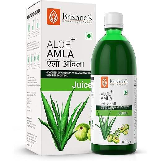 Krishnas Aloe Vera Amla Mix Juice 1000 ml A Perfect Mix for