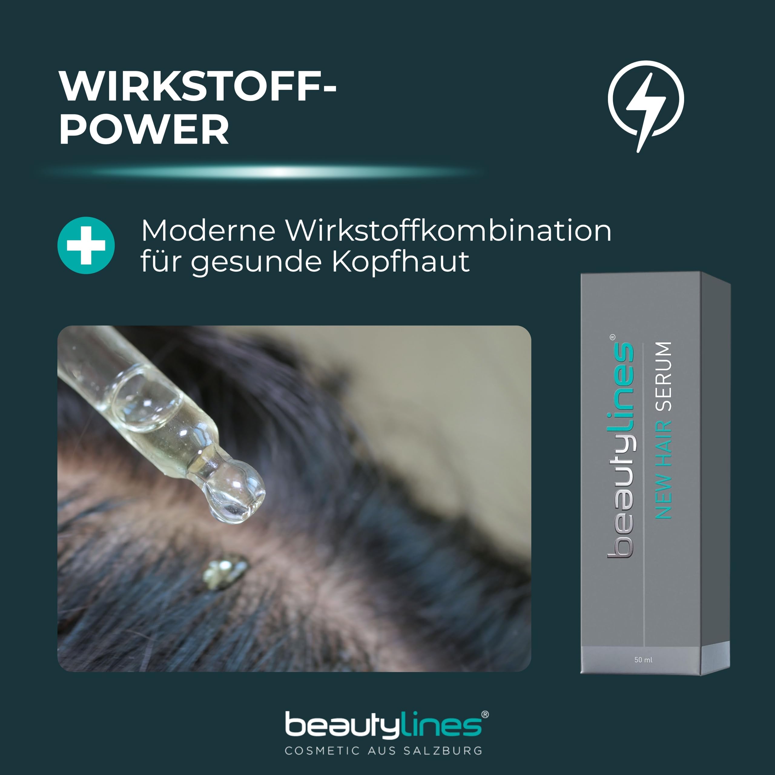 New Hair Serum 50 ml – Haarserum gegen Haarausfall mit effektiven Aktiv-Wirkstoff, Kamille & Zitronenöl – unterstützt Haarwachstum & Haarwurzeln – Pflege für Männer & Frauen