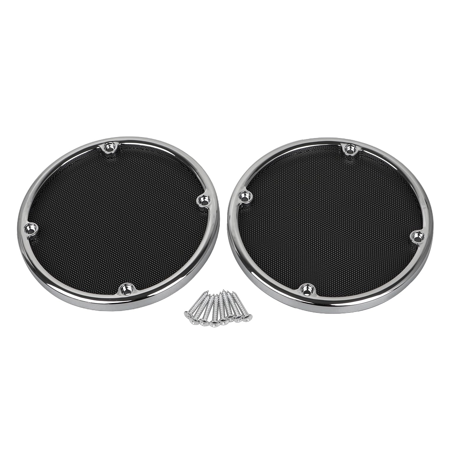 Metal Left &amp; Right Rear Speaker Trim Grills Mesh Covers For Harley Trike Street Glide FLHXXX 2010–2011 Street Glide FLHX 2006–2013 Electra Glide Classic FLHTC 1996–2013