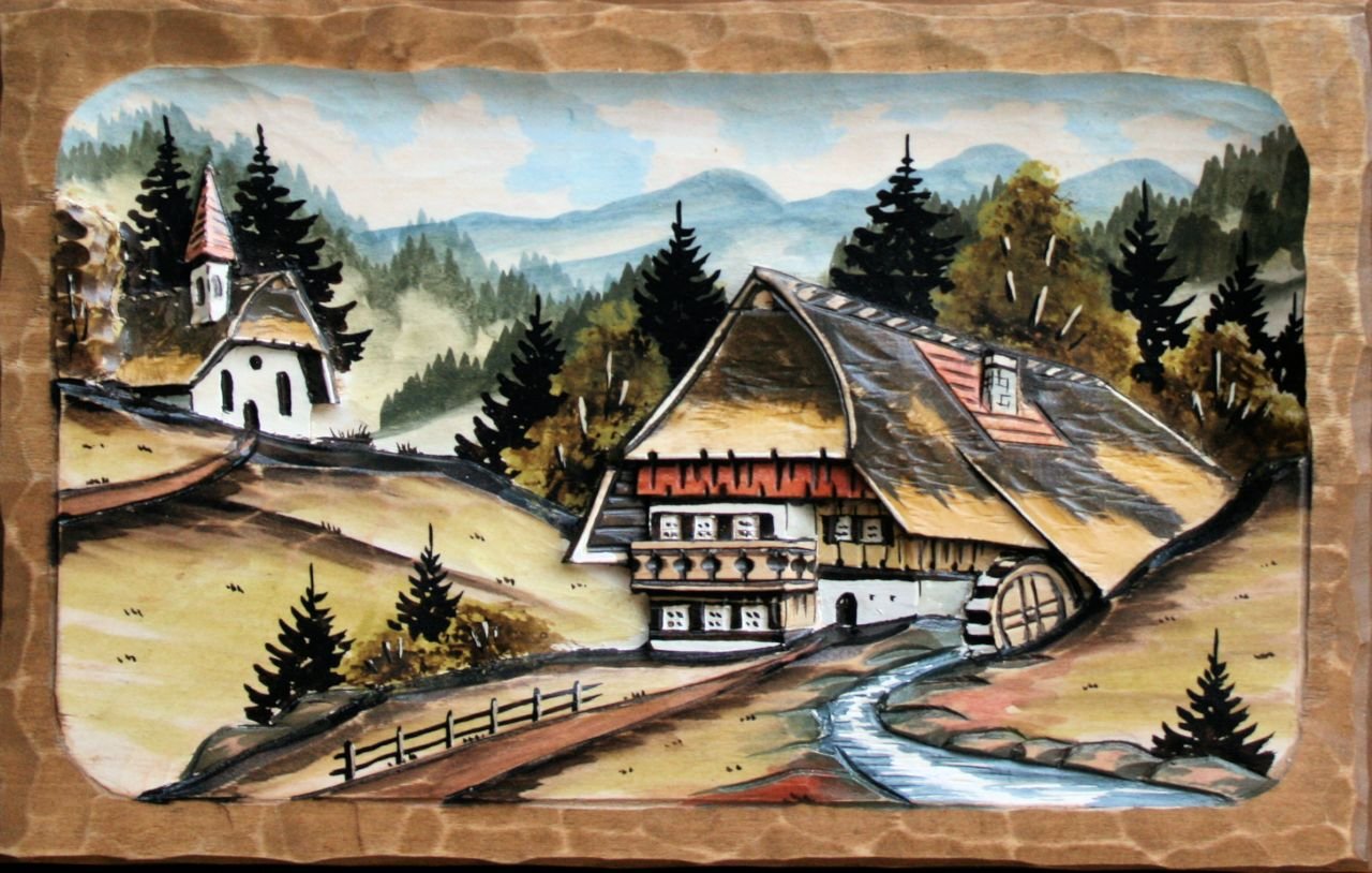 Adolf Herr - Black Forest Picture 12 x 7 1/2 Inches
