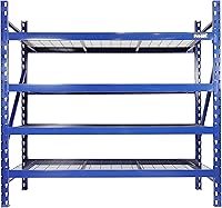 Pro-Lift Heavy Duty 4-Tier Garage Storage Shelves: 8000 lbs Capacity Adjustable Wire Rack 77"W x 24"D x 72"H for Garage Basement Warehouse