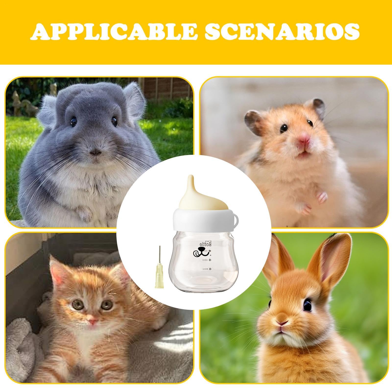 Bouteille d'allaitement de chaton - Adopraison de lait de chiot, bouteille d'animaux anti-coketing | Bouteille de lait petit animal, biberon antidérapant pour chatons, chiots et bébés animaux, nourris