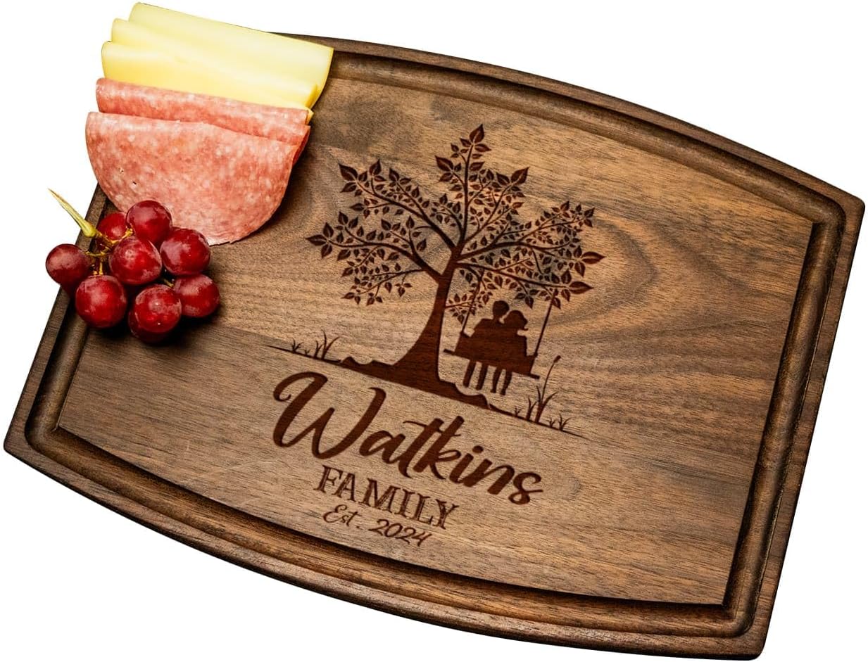 Personalized Engraved Cutting Board - Custom Gift for Couples, Newlyweds, Weddings, Anniversaries, Housewarming, Christmas, or Special Occasions - Unique Keepsake for Loved Ones