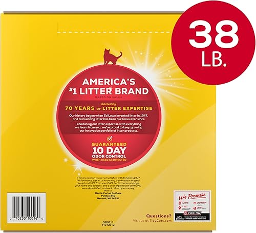 Miniatura 5 de Purina Tidy Cats - Arena aglutinante para gatos, 247 Performance Multi Cat Litter - Caja de 38 libras