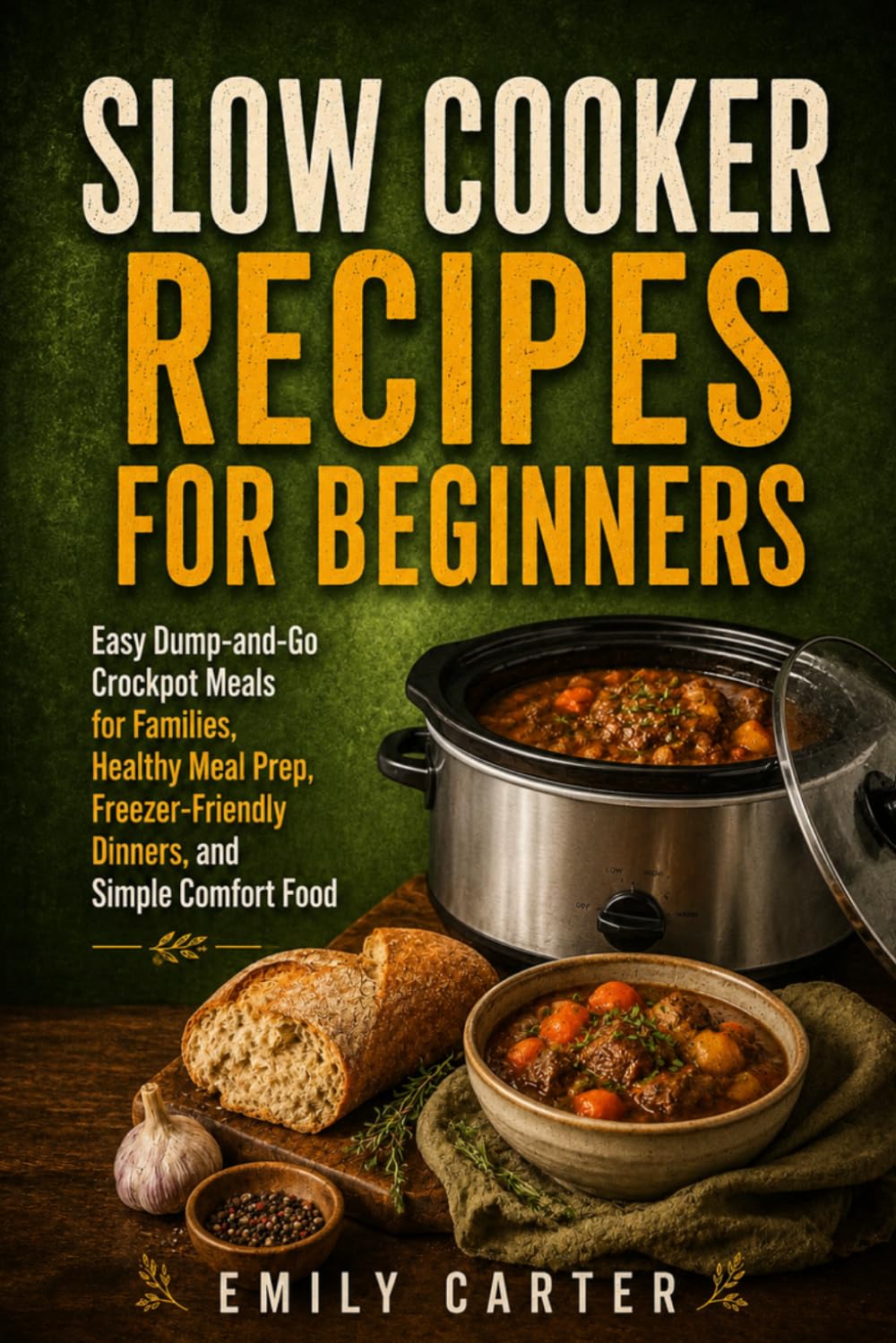 Slow Cooker Recipes for Beginners: Easy Dump-and-Go Crockpot Meals for Families, Healthy Meal Prep, Freezer-Friendly Dinners, and Simple Comfort Food