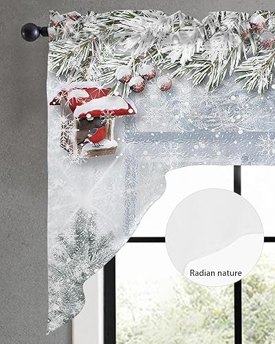 Miniatura 3 de Bonito muñeco de nieve, cenefa de cocina, cenefa con bolsillo para barra, paneles de cortina para dormitorio, sala de estar, baño, cafetería,