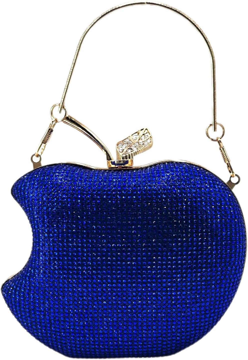 pearl&she Sparkly Apple Rhinestone Handbags Diamond Women Evening Bags Bling Minaudiere Clutch Crystal Purses For Party.