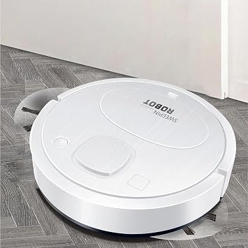 Robot Vacuum and Mop, Vacuum Robot mop Advanced Obstacle Avoidance, Aspiradora Robot Slim Design, Ideal for Pet Hair, Hard Floor,Carpet(White)-SD-8029
