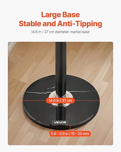 Miniatura 4 de VEVOR Perchero independiente, soporte de árbol con base estable de mármol y 6 ganchos, perchero independiente para entrada, dormitorio, oficina,