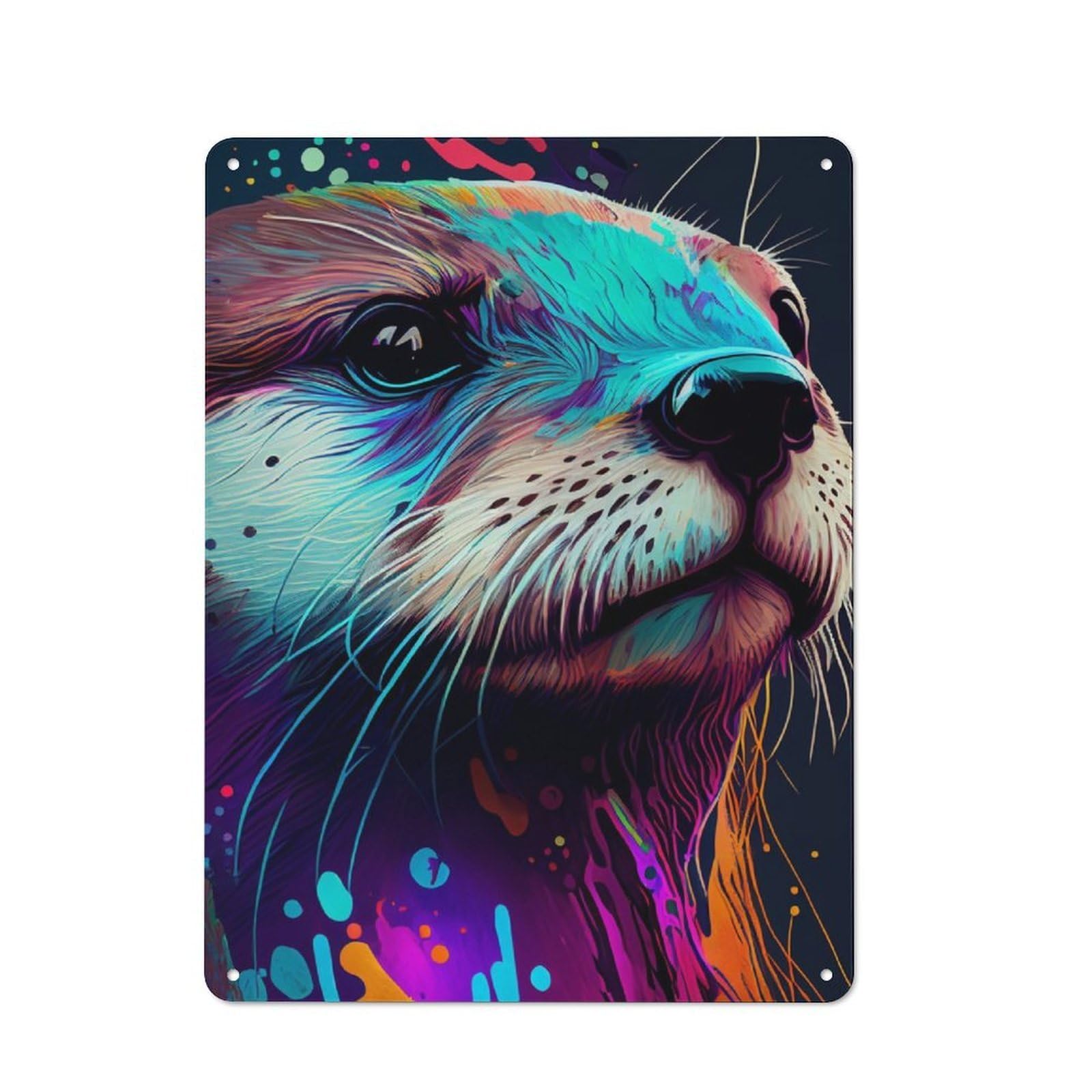 Junmoney Otter Color Vintage-Inspired Tin Sign 40X30cm For Garage Or Workshop, For Vintage Wall Decor Fans, For Metal Sign Collectors