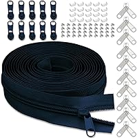 Vista 35 de Cinta de cremallera de nailon #3 para coser: YZSFIRM 10 yardas negras por The Yard Cremalleras de bobina de nailon para costura DIY y manualidades