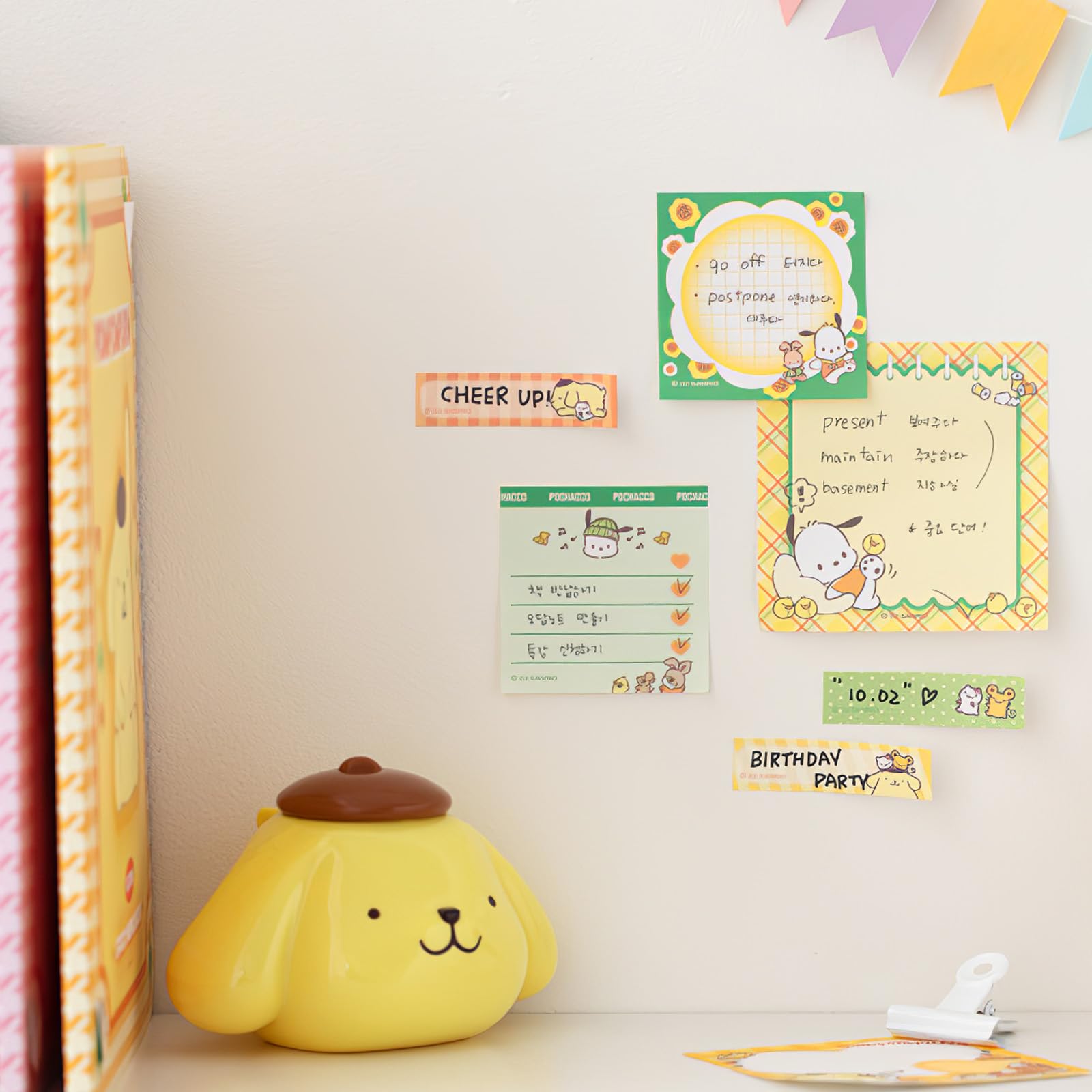 BendJoy® 330 Pcs Patch Dog Kawaii Sticky Notes - Cute Notes For Students & Professionals | Aesthetic Stationery Items | Perfect For Messages, Bookmarks | Portable 4