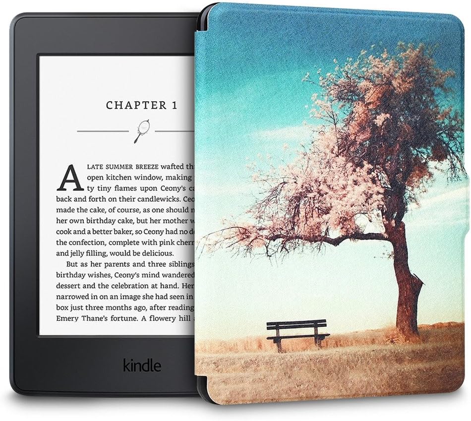 Kindle Case - Walnew Kindle 7th Gen Colorful Painting Case - The Thinnest and Lightest Leather Cover for Amazon Kindle (With 6 Glare-free Touchscreen Display, 2014 Released) (Tree)