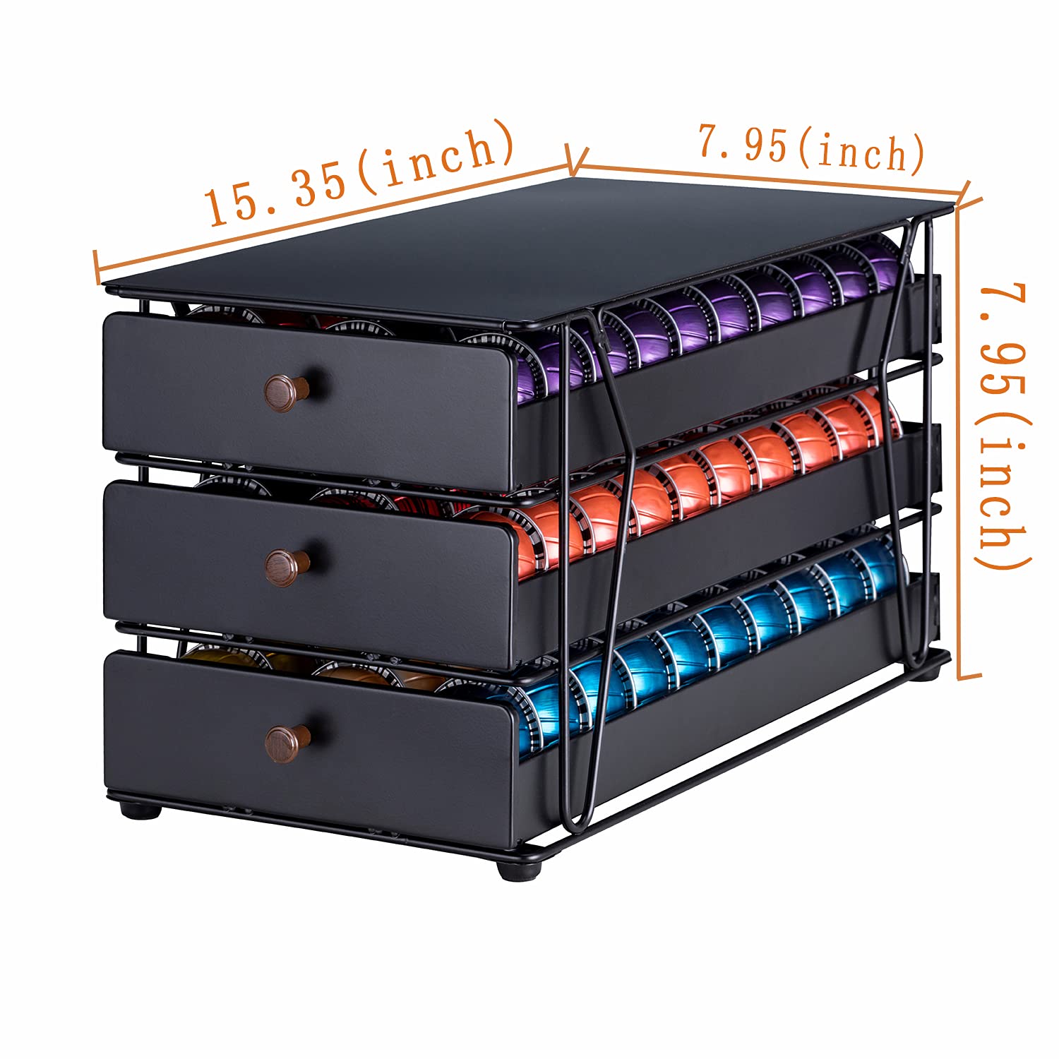 Soporte para cápsulas Nespresso Vertuo Pod Holder para cápsulas Vertuoline (90 cápsulas-3 niveles)