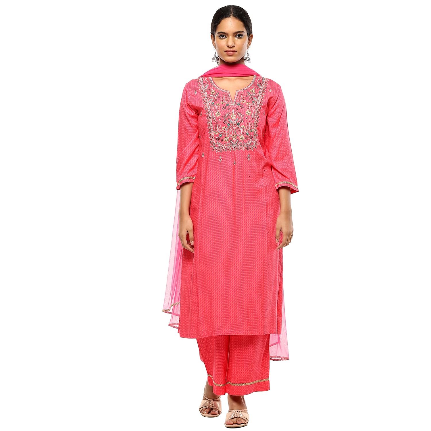 BIBA Women Rayon Straight Printed Suit Set - Review, Price and Buying Guide