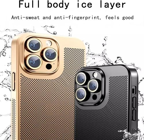 Miniatura 3 de Remarkablea - Funda para teléfono con disipación de calor galvanizado, chapado en disipación de calor, protector de agujeros finos para iPhone 14,