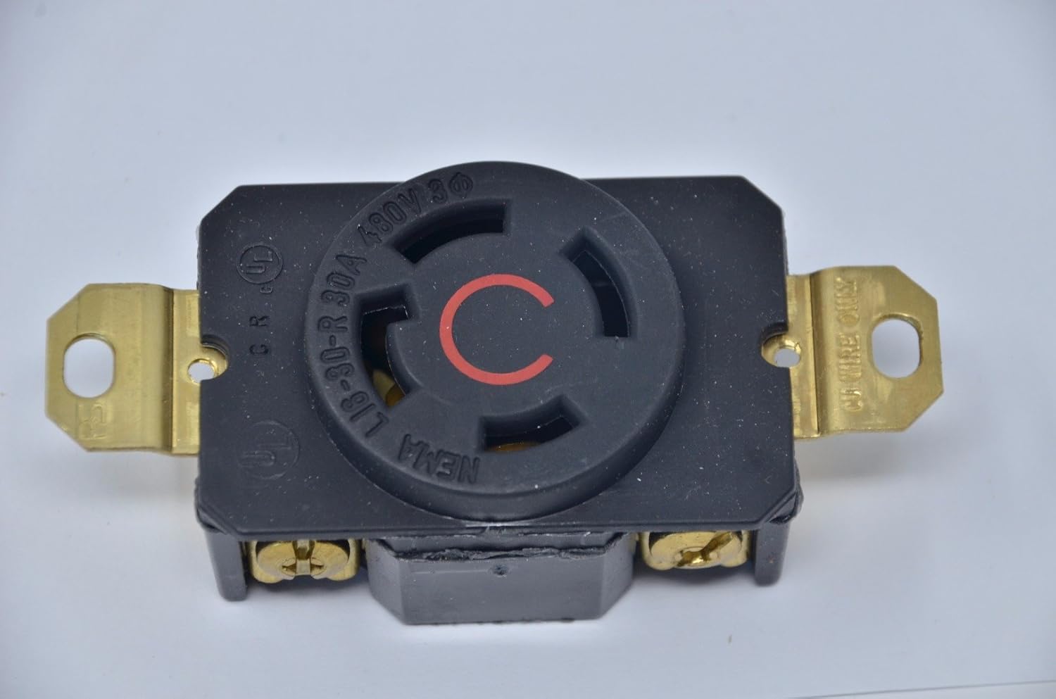 Pass & Seymour L1630R Turnlok Single Receptacle, 4-Wire, 30A 480V, L16-30R