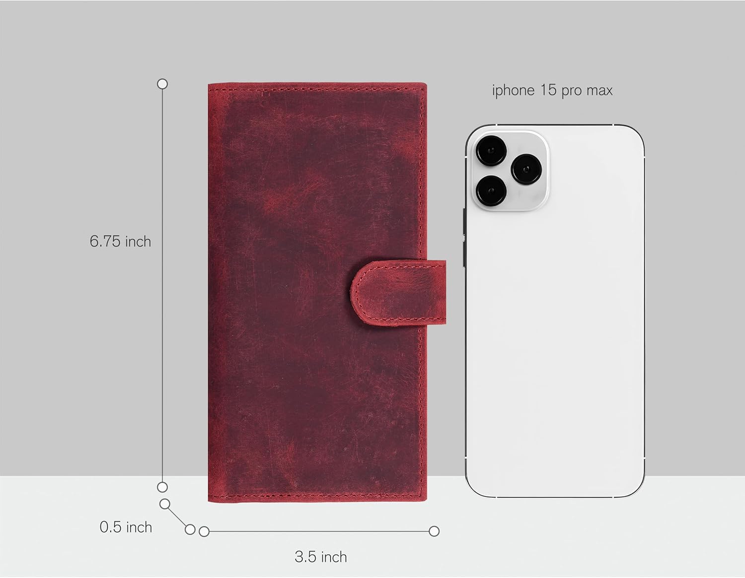 Oak Leathers Leather Checkbook Cover for Men & Women - RFID Protected Slim Pen Holder Credit Card Gift Duplicate Checks - Image 4