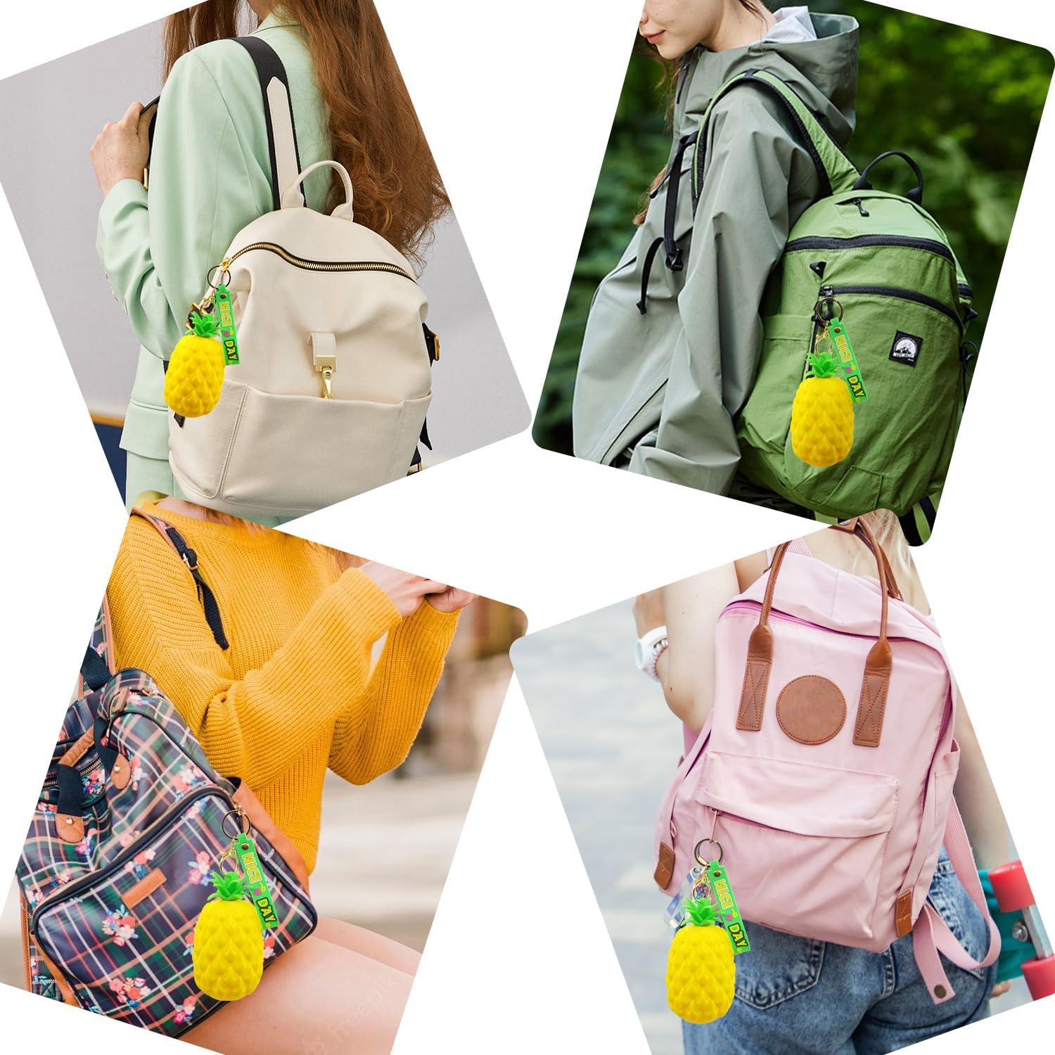 Pineapple Coin Purse Pouch with Keychain, Silicone Novelty Funny Gifts For women kids, Portable Small Storage Bag, Realistic Looking Pineapple Decorations, Zipper Wristlet Wallets