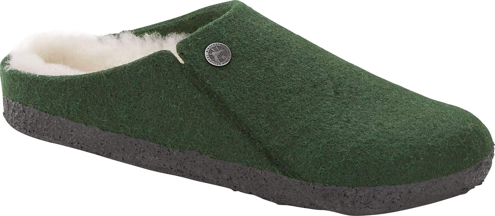 Birkenstock Mens Zermatt Shearling Slipper Forest Green Natural 8 Medium US