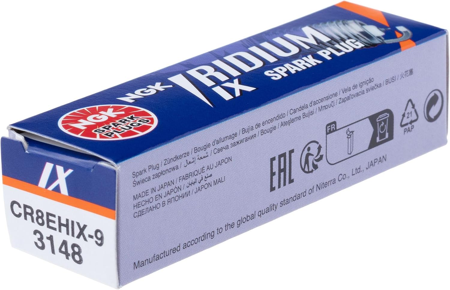 NGK Spark Plug Iridium IX plug (screw type / no Terminal) CR8EHIX-9