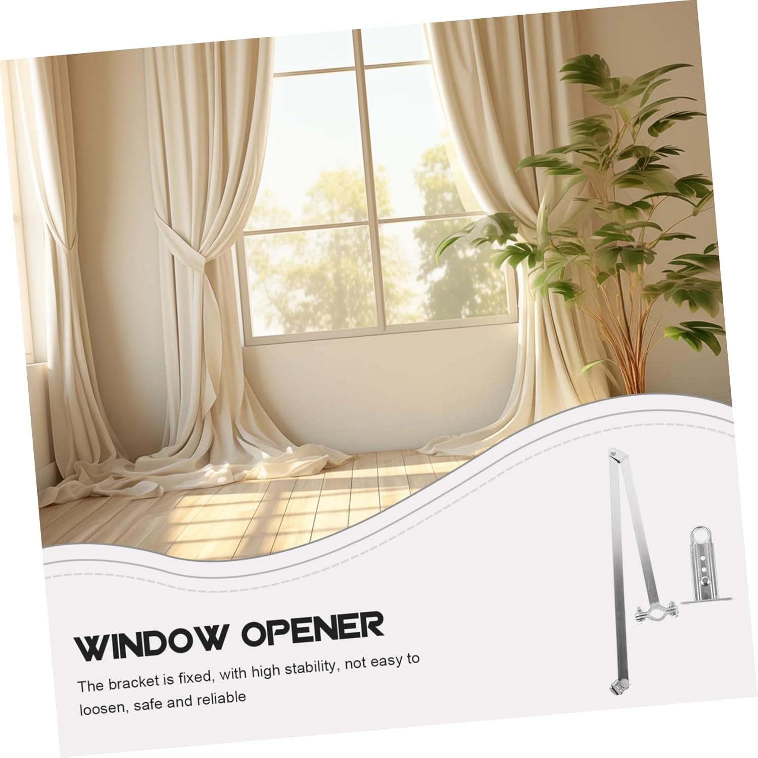 DOITOOL 1set Automatic Window Vent Opener Kit Manual Crank for Precise Airflow Control for Home Use Efficient Indoor Air Regulation Easy Install Design