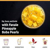 Vista 141 de Fanale Perlas de Boba Reventadoras de Fresa y Mango, Veganas, Sin OMG, Sin Gluten, Sin Grasa, Perfectas para Té de Burbujas, Batidos, Helados