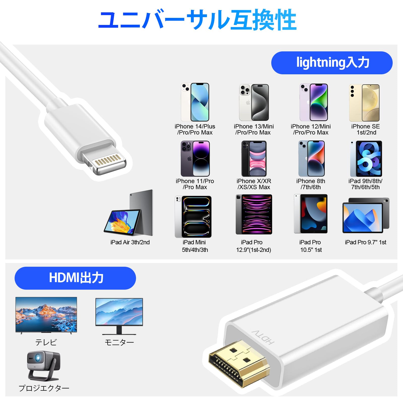 lightningtoHDMIケーブル ee6a494443bf68314e1f85b738020d
