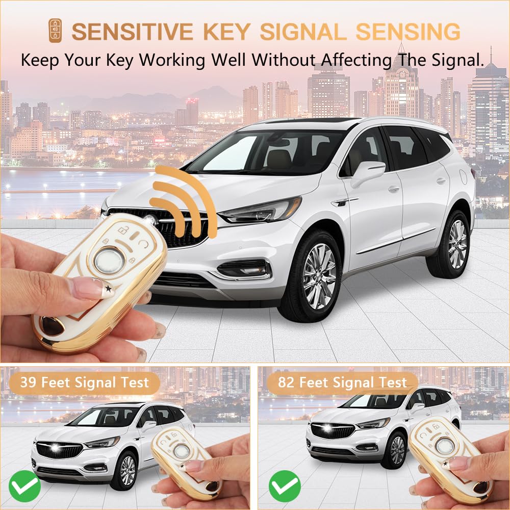 1797 Key Fob Cover for Buick Encore Enclave Envision LaCrosse Regal Accessories Bling Car Remote Key Chain Case — view 4