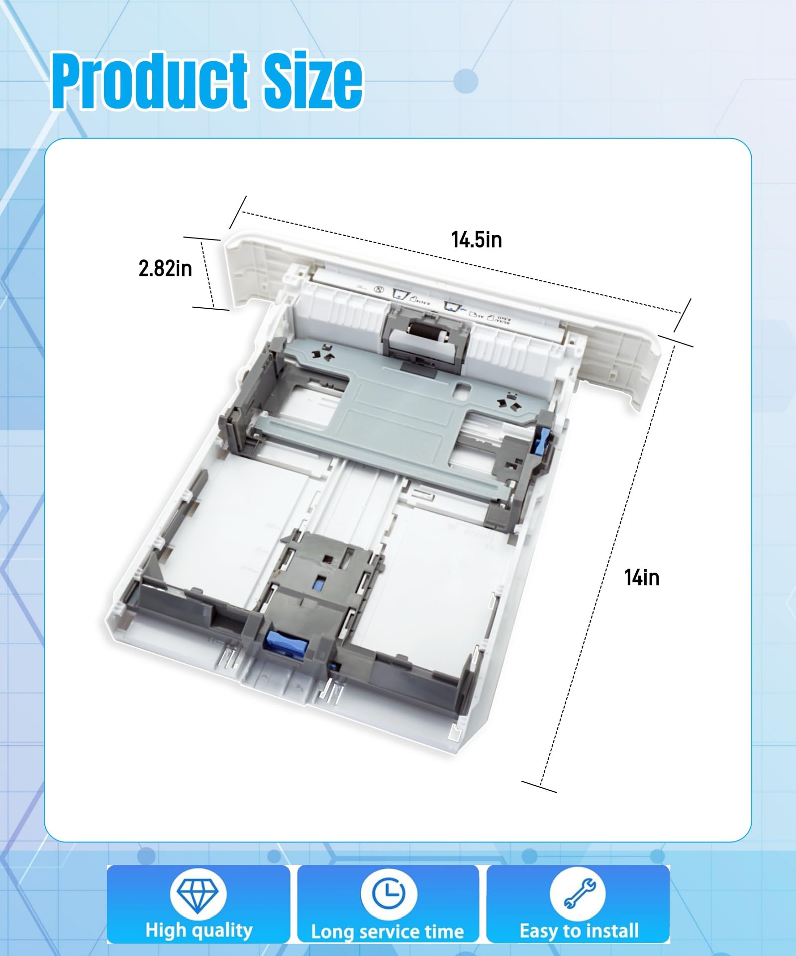 Vassoio carta 2 pezzi per HP Laserjet Pro M402n M402dn M403d M403dn M404n M405 M429dw M329 M304 M305 M426fdw M427dw, capacità 250 fogli
