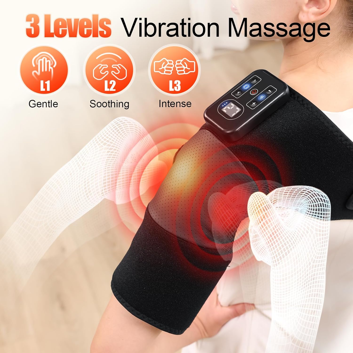 Knee Massager with Heat and Vibration Massage, Knee Brace Pain Relief for Joints Elbow Shoulder Ligament - Image 2